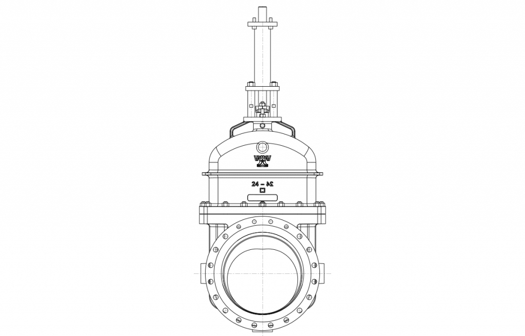 Gate Valves - E500 Technical Drawing - Vastas