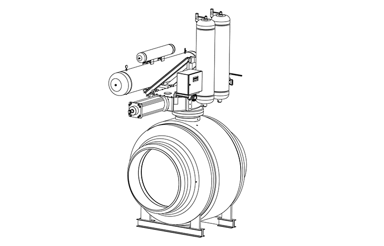 Ball Valves - E60M Technical Drawing - Vastas